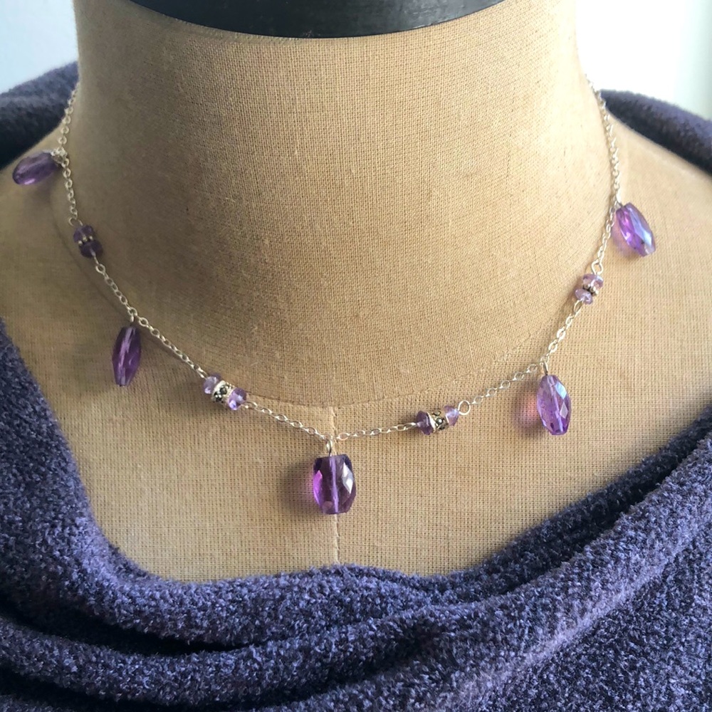 Amethyst 💜 Sterling Silver Choker